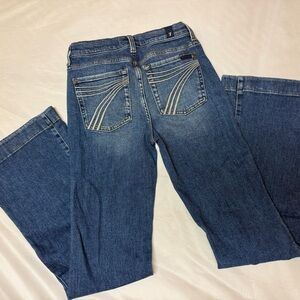 7 For All Mankind Dark Blue Flare Jeans